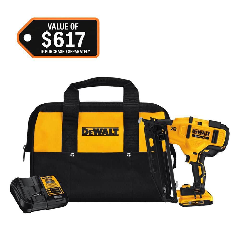 DEWALT DCN660D1 - 20V MAX XR 16-Gauge Electric Cordless Angled Finishing Nailer Kit