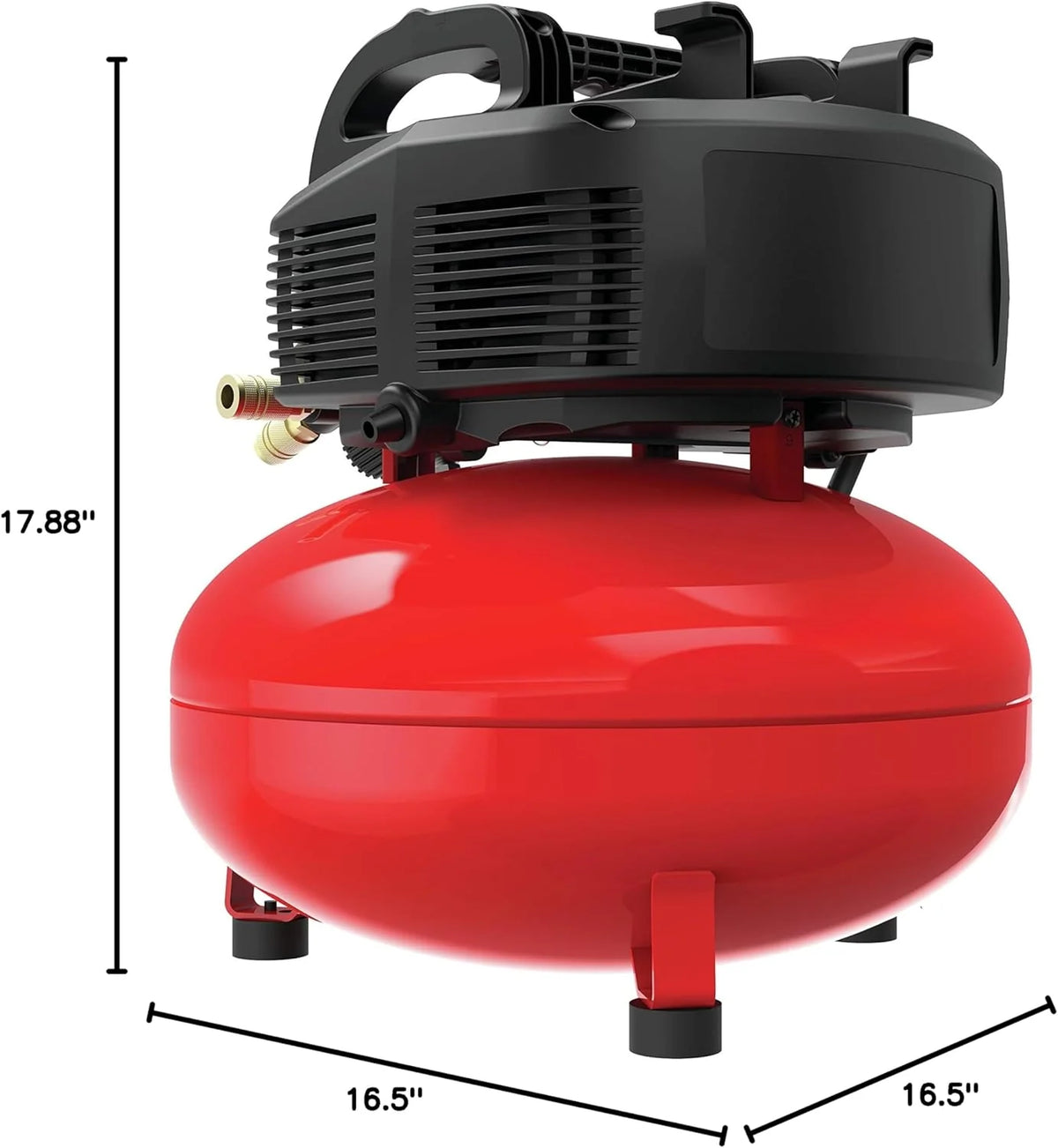 6 Gallon Pancake Air Compressor, Oil-Free Portable Compressor Kit for Garage, Workshop and DIY Projects