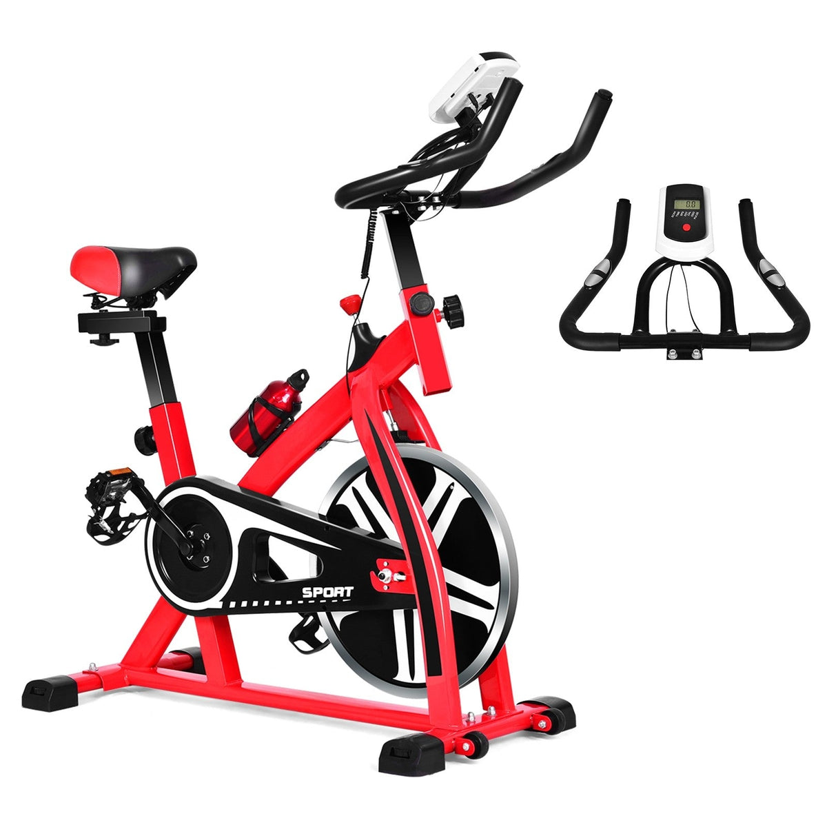 Indoor Cycling Bike �� Stationary Exercise Bike with Flywheel