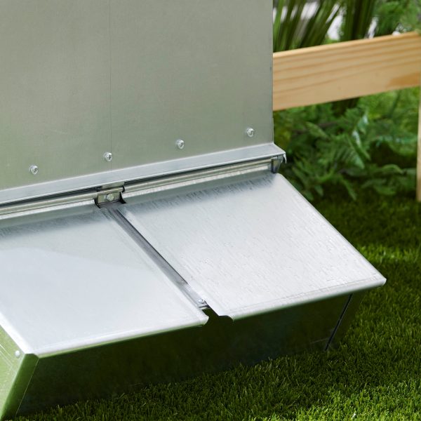 3.7 Bushel 2-Door Hog Feeder �� Galvanized Steel Supplement Feeder for 8 Hogs