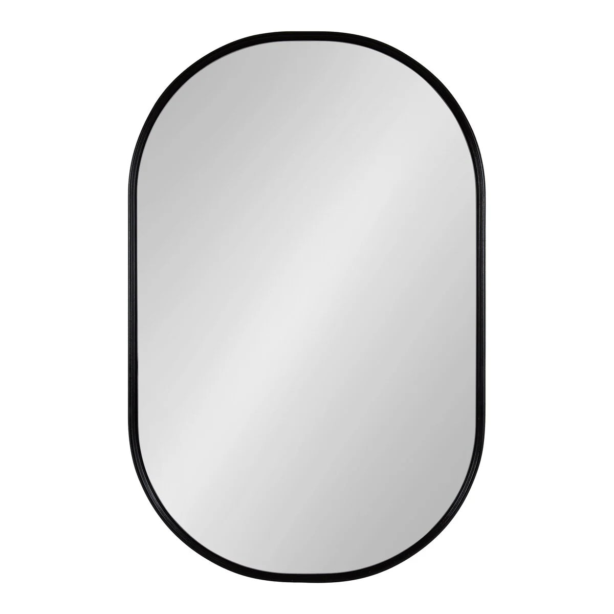 Modern Capsule Framed Wall Mirror, Decorative Oval Accent Mirror for Living Room, Bedroom and Entryway