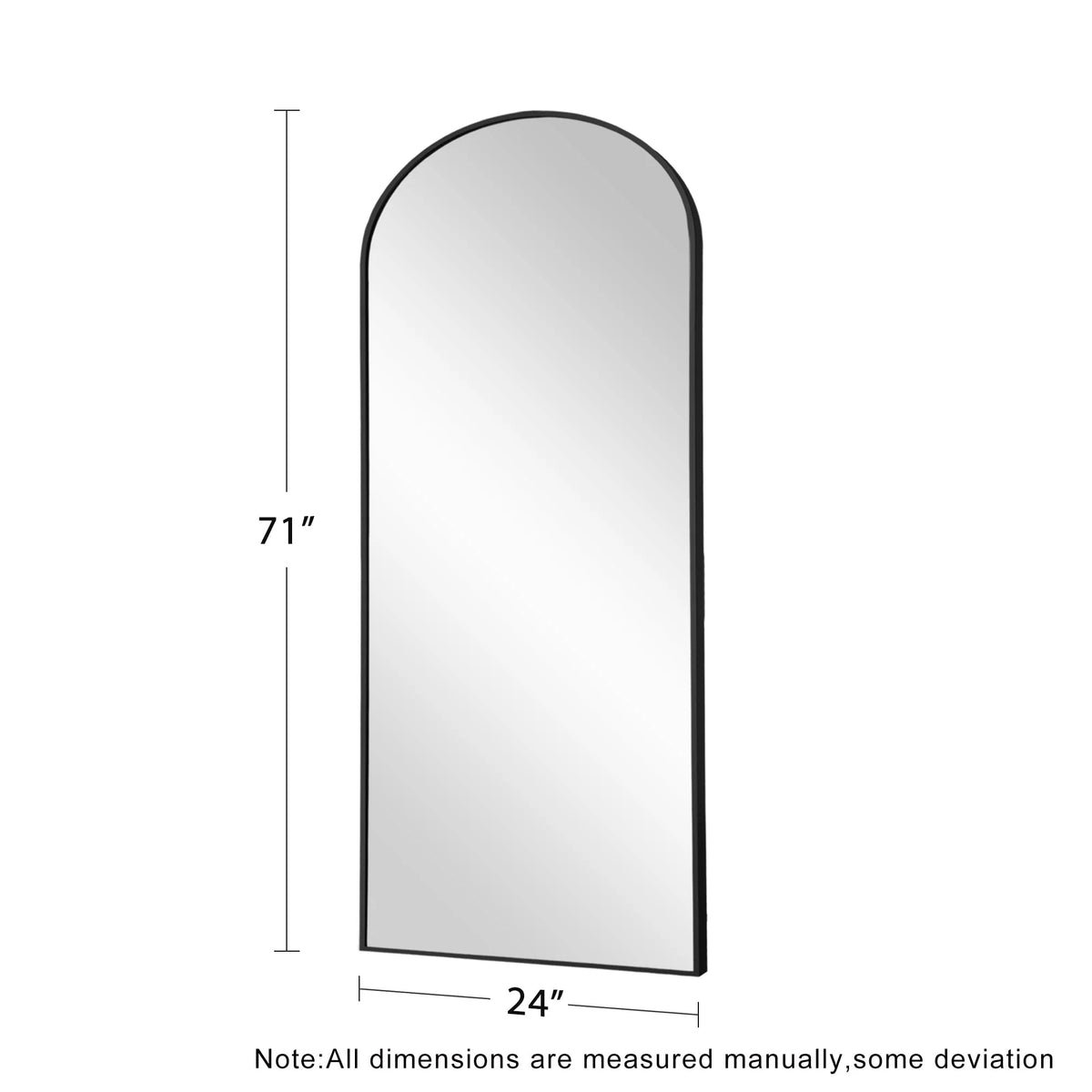 Arched Full Length Floor Mirror, Large Full Body Standing and Wall Mounted Mirror for Bedroom, Living Room and Home Decor