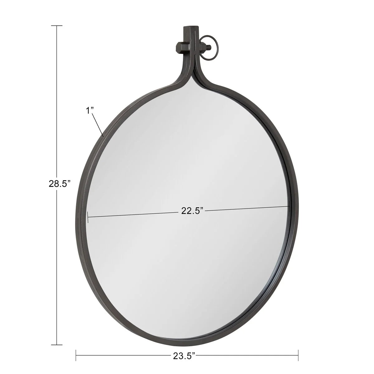 Modern Round Wall Mirror, Decorative Circular Accent Mirror for Living Room, Bedroom and Entryway