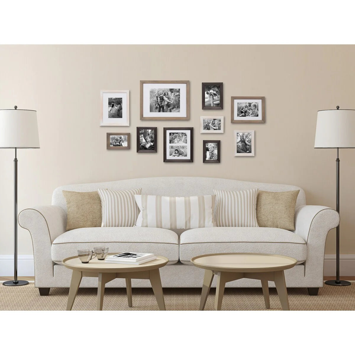 10-Piece Wood Gallery Wall Picture Frame Set, Decorative Photo Display Frames for Living Room, Bedroom and Home Decor
