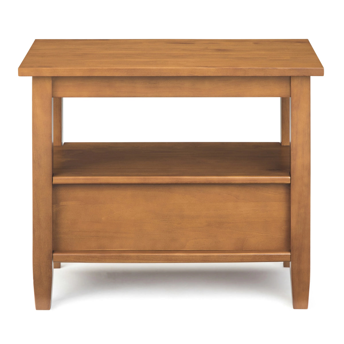 14" Wide Solid Wood Narrow Side Table, Rectangle Transitional Style Accent Table
