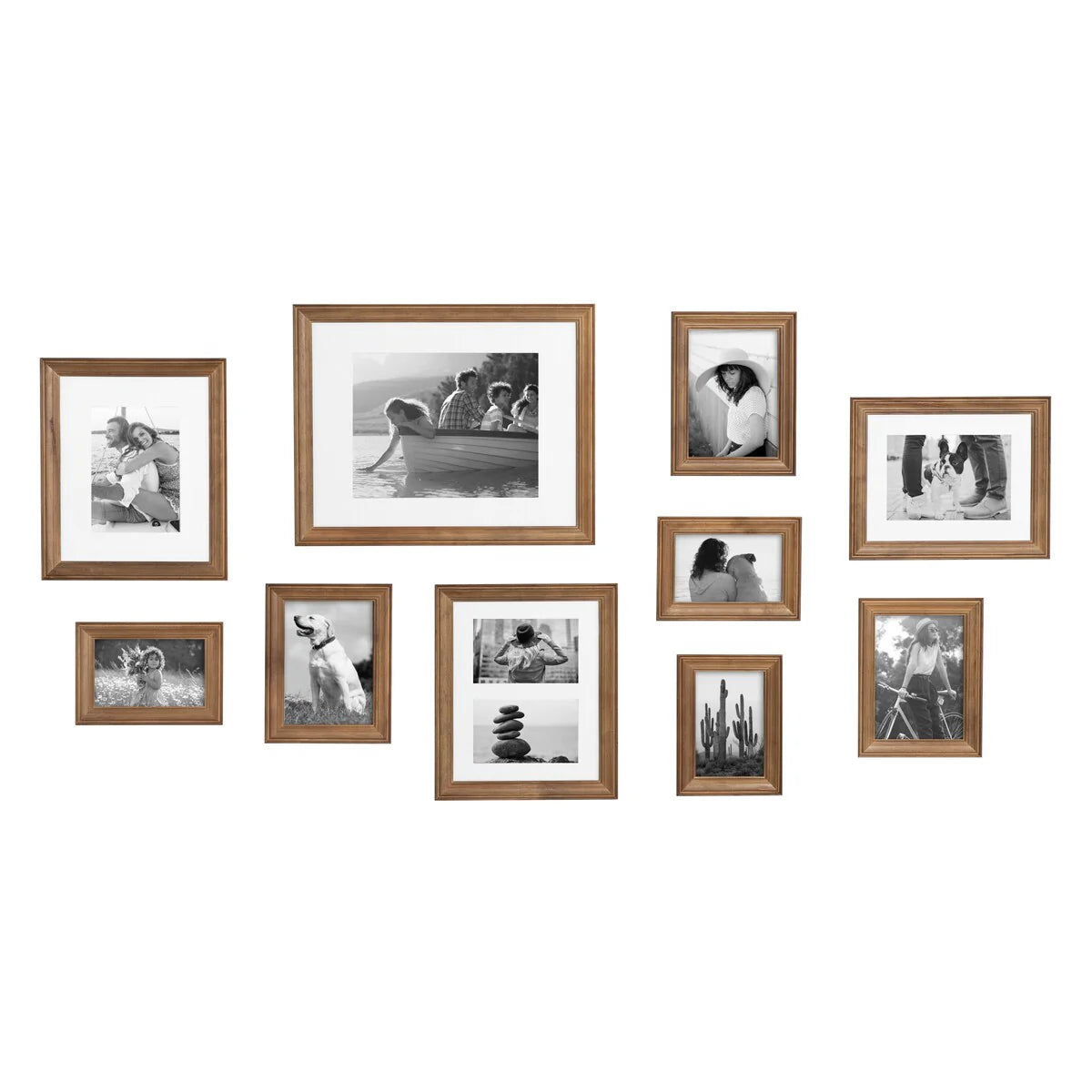 10-Piece Wood Gallery Wall Picture Frame Set, Decorative Photo Display Frames for Living Room, Bedroom and Home Decor