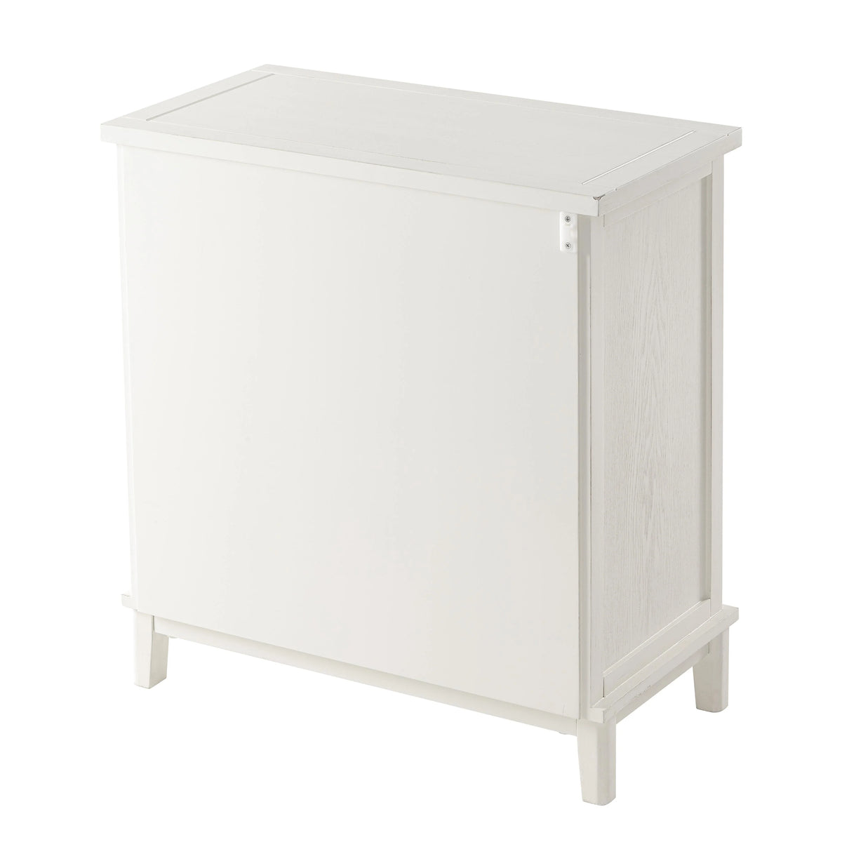 Farmhouse Fully Assembled Nightstand with 2 Drawers, Flower Motif End Table for Small Spaces