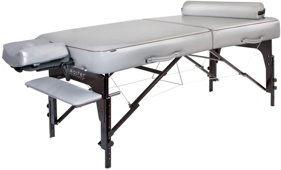 Massage Table Package with 3-Inch Memory Foam, Dove Gray