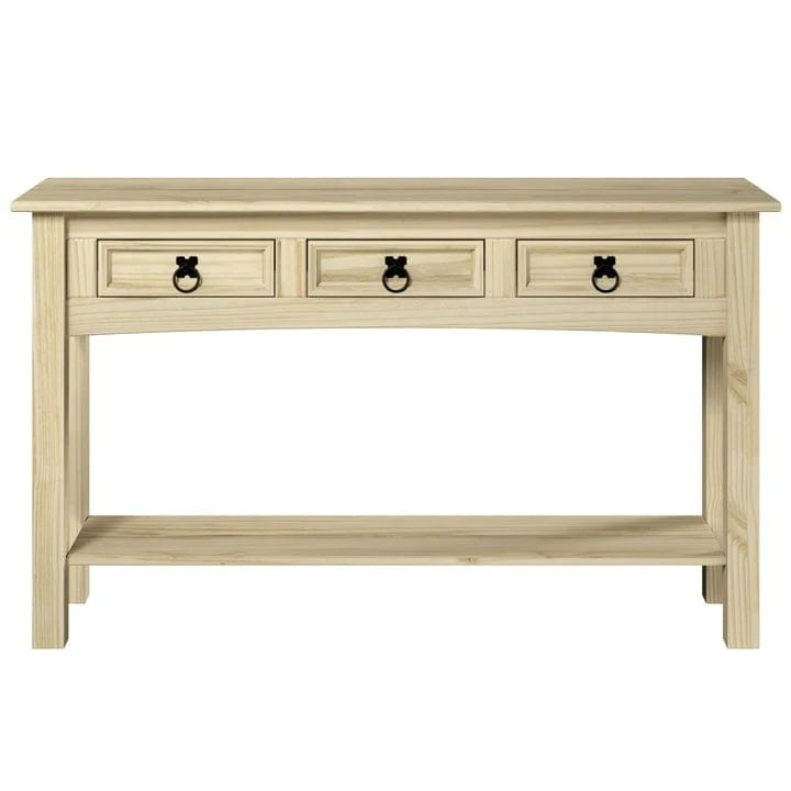 Wood Console Table with 3 Drawers, Entryway Hallway Storage and Display Table for Home