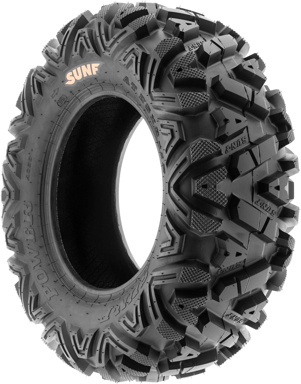 ATV UTV All-Terrain Tires Set of 4, 25X8-12 Front & 25X10-12 Rear Off-Road Replacement Tires
