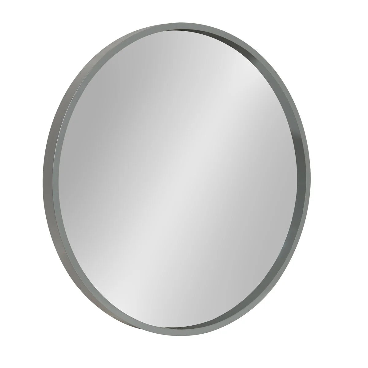 Round Wood Accent Wall Mirror, Modern Decorative Wooden Frame Mirror for Living Room, Bedroom and Entryway
