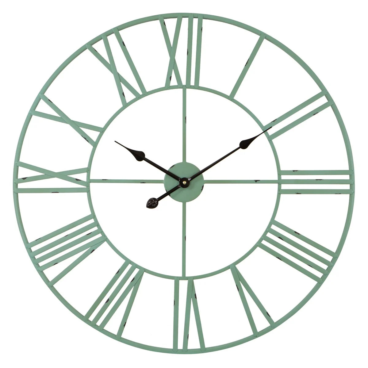 Modern Round Metal Wall Clock, Decorative Circular Hanging Clock for Living Room, Bedroom and Office