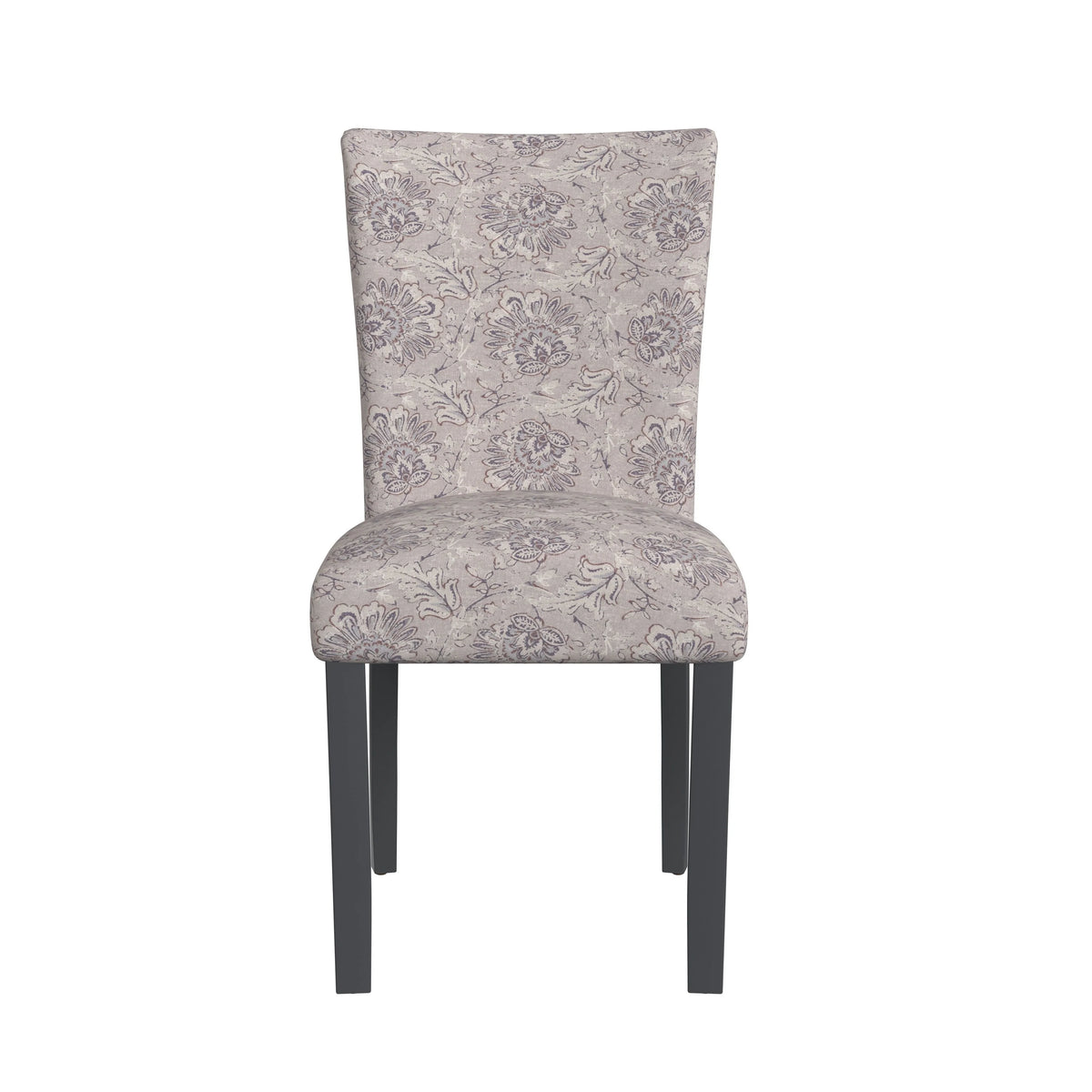Set of 2 Upholstered Medallion Dining Chairs, Comfortable Parsons Style Chairs for Kitchen and Dining Room