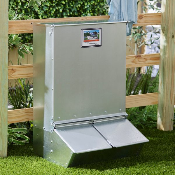 3.7 Bushel 2-Door Hog Feeder �� Galvanized Steel Supplement Feeder for 8 Hogs