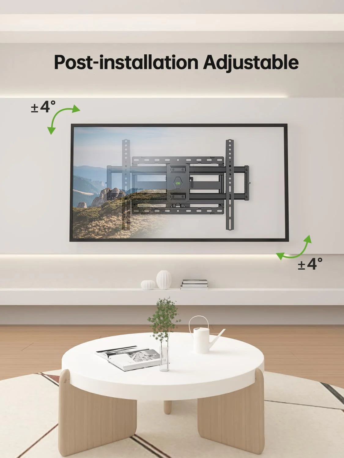 Full Motion TV Wall Mount for Most 42-86 Inch Flat Screen TVs, Adjustable Swivel and Tilt Bracket