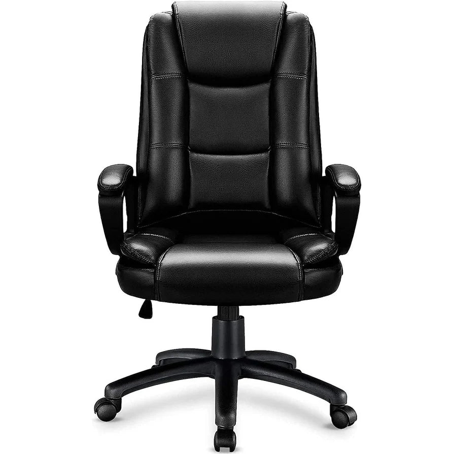 Big and Tall Executive Office Chair, High Back Ergonomic Leather Chair, 400 lb Capacity