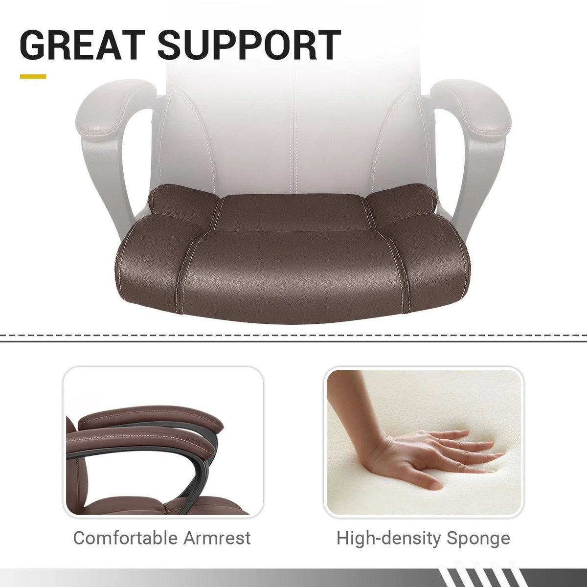 Mid Back Office Chair, Ergonomic Swivel Computer Task Chair for Home Office, Work and Study