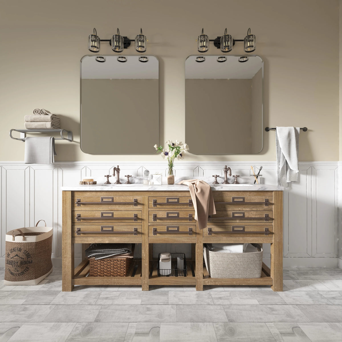 Aluminum Alloy Rounded Corner Vanity Mirror, Modern Wall Mounted Mirror for Bathroom, Bedroom and Home Decor