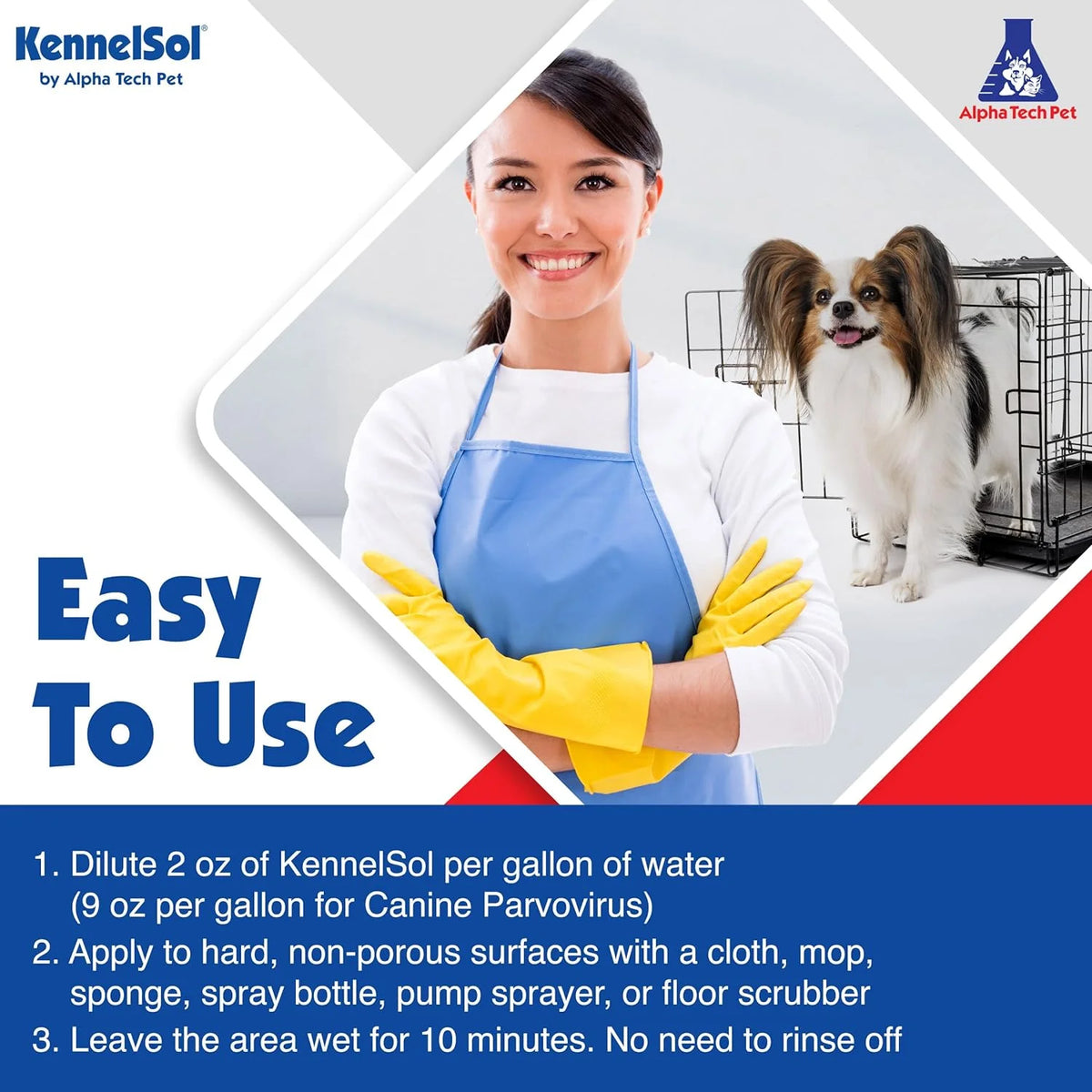 1-Step Kennel Cleaner - EPA Registered Liquid Concentrate Disinfectant and Deodorizer, Effective Against Bacteria and Viruses - 5 Gallons by Alpha Tech Pet