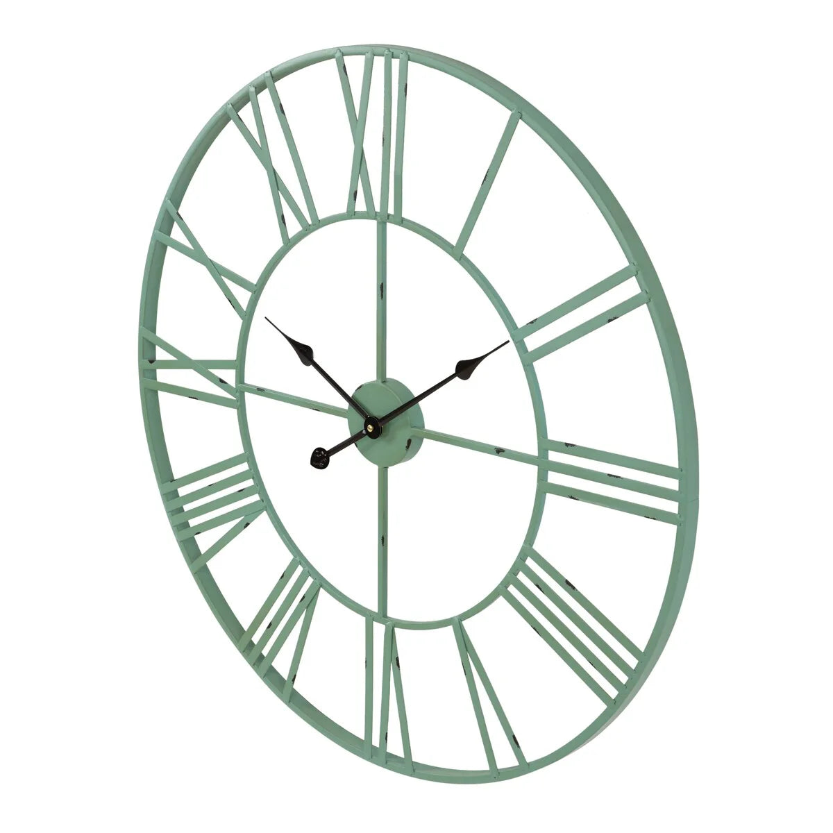 Modern Round Metal Wall Clock, Decorative Circular Hanging Clock for Living Room, Bedroom and Office