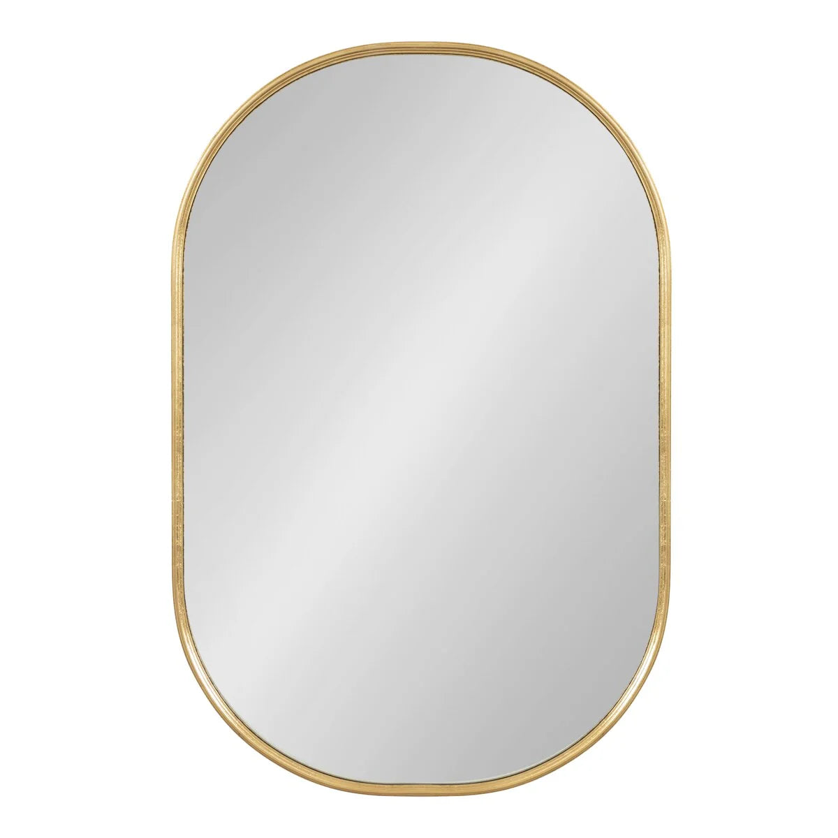 Modern Capsule Framed Wall Mirror, Decorative Oval Accent Mirror for Living Room, Bedroom and Entryway