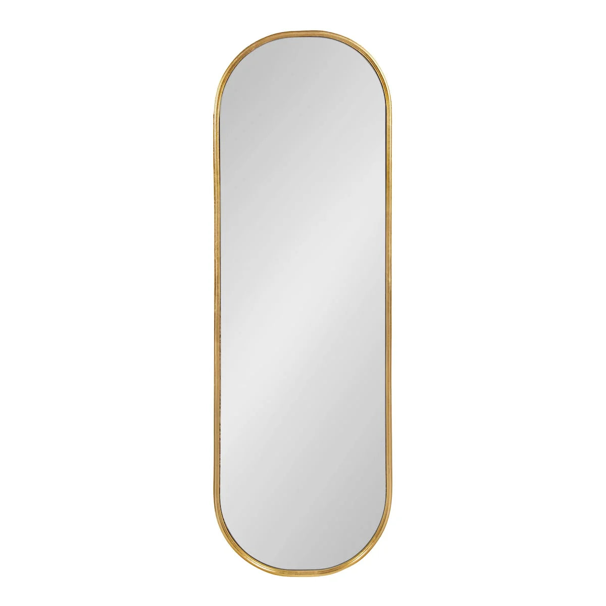 Modern Capsule Framed Wall Mirror, Decorative Oval Accent Mirror for Living Room, Bedroom and Entryway