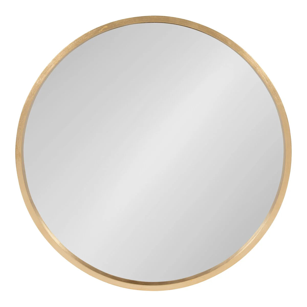 Round Wood Accent Wall Mirror, Modern Decorative Wooden Frame Mirror for Living Room, Bedroom and Entryway