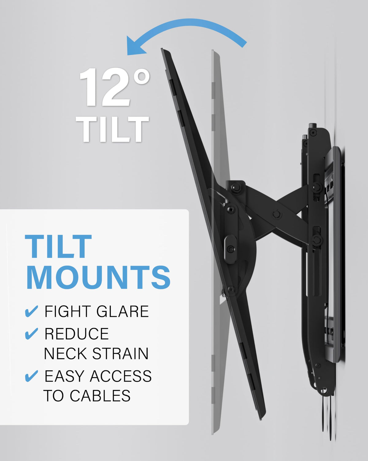 Tilting TV Wall Mount for Large TVs Up to 90 Inches, Heavy Duty Adjustable Flat Screen Television Bracket