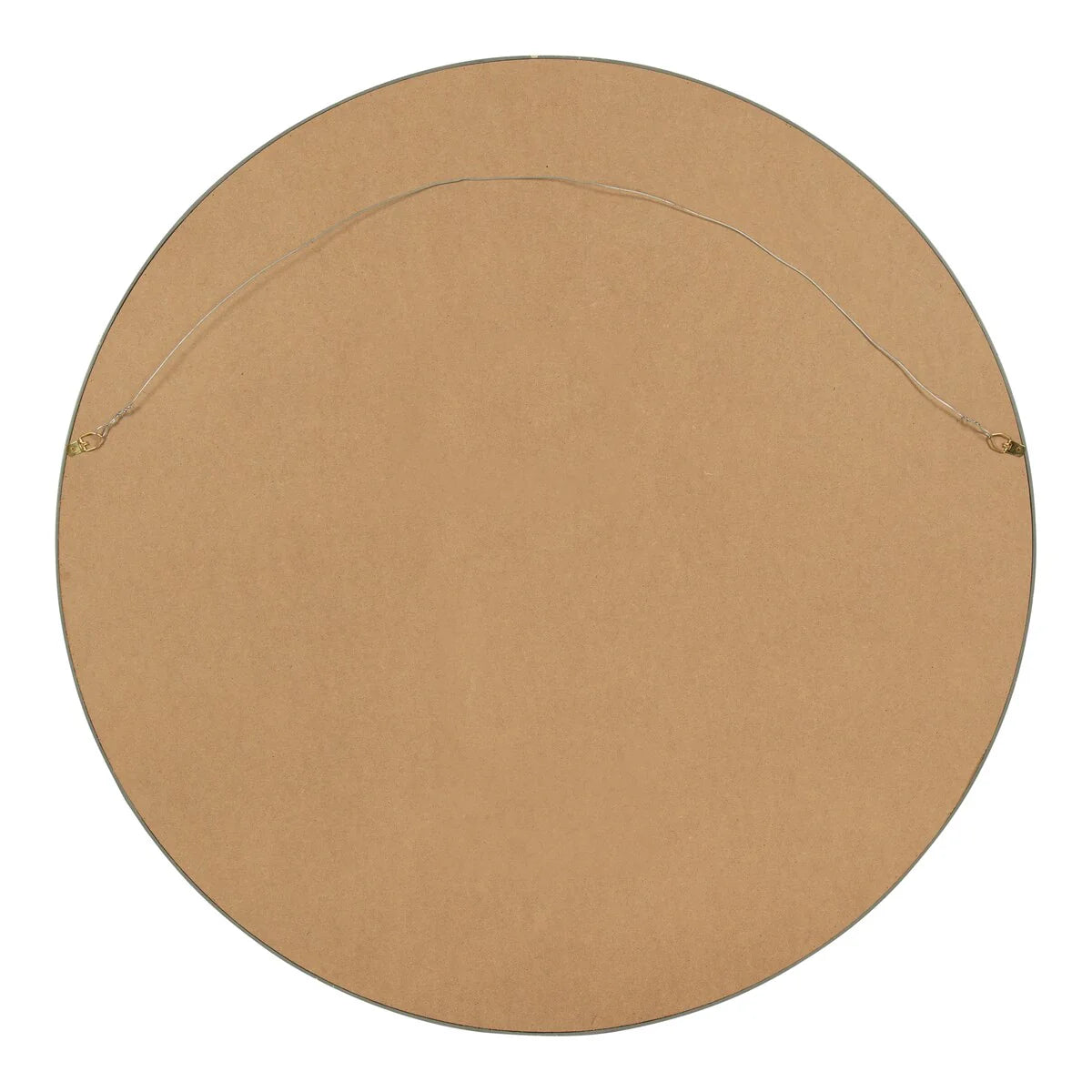 Round Wood Accent Wall Mirror, Modern Decorative Wooden Frame Mirror for Living Room, Bedroom and Entryway