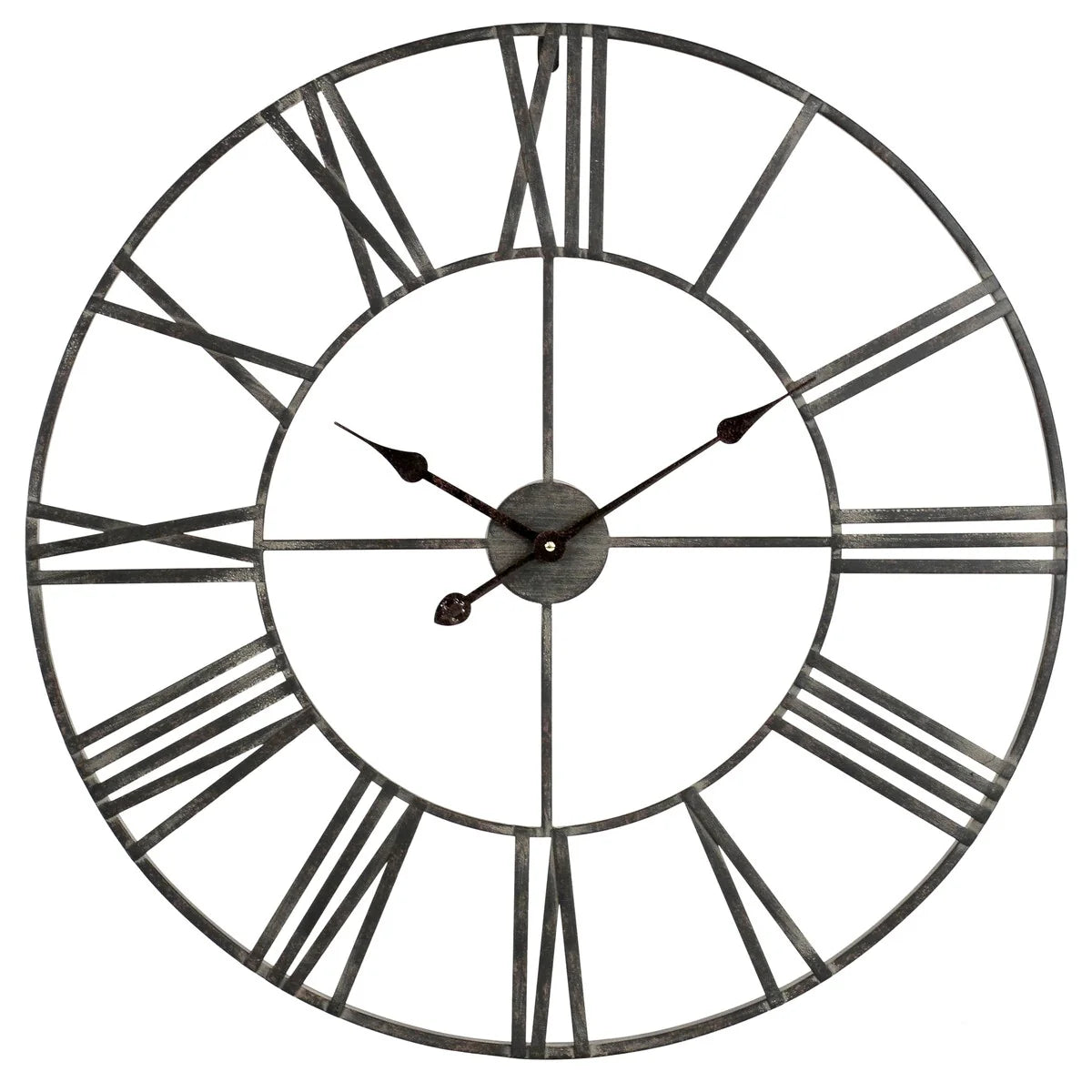 Modern Round Metal Wall Clock, Decorative Circular Hanging Clock for Living Room, Bedroom and Office