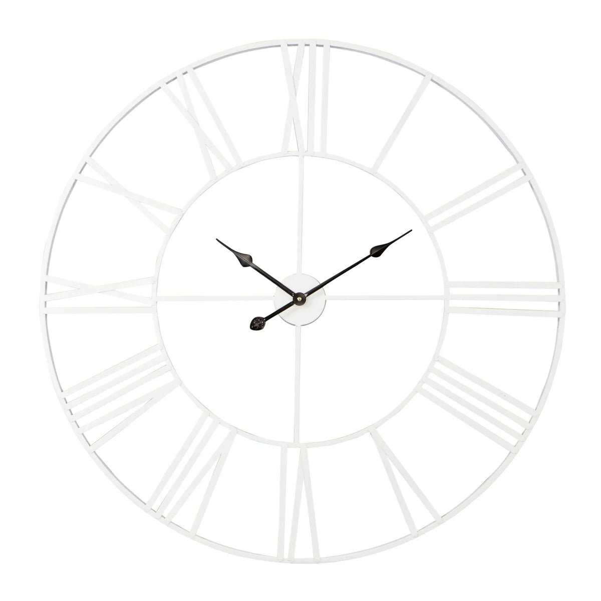 Modern Round Metal Wall Clock, Decorative Circular Hanging Clock for Living Room, Bedroom and Office