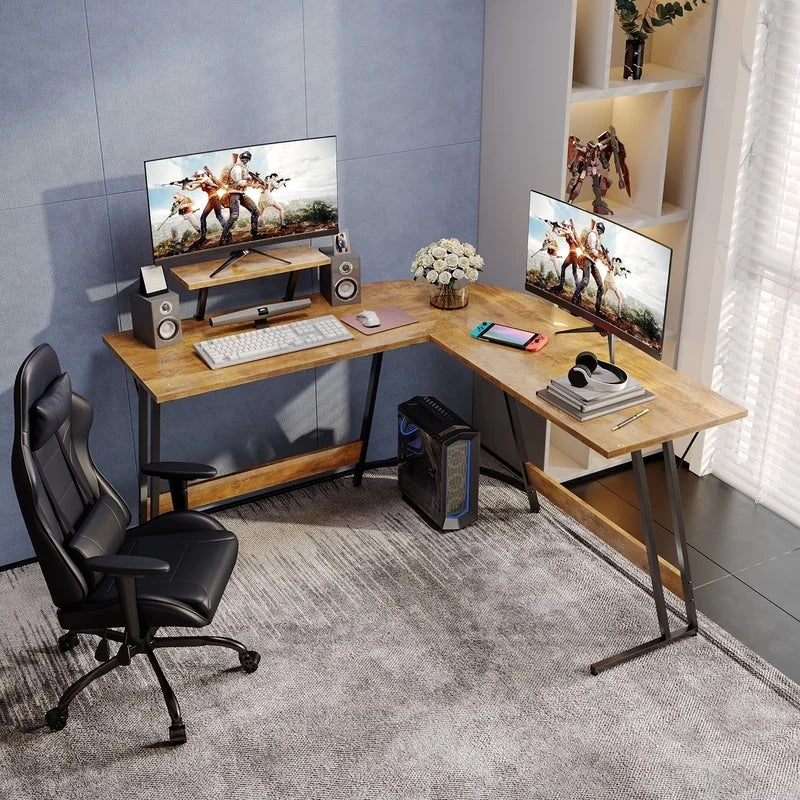 L-Shaped Gaming Desk, Computer Corner Desk and Office Writing Desk for Home