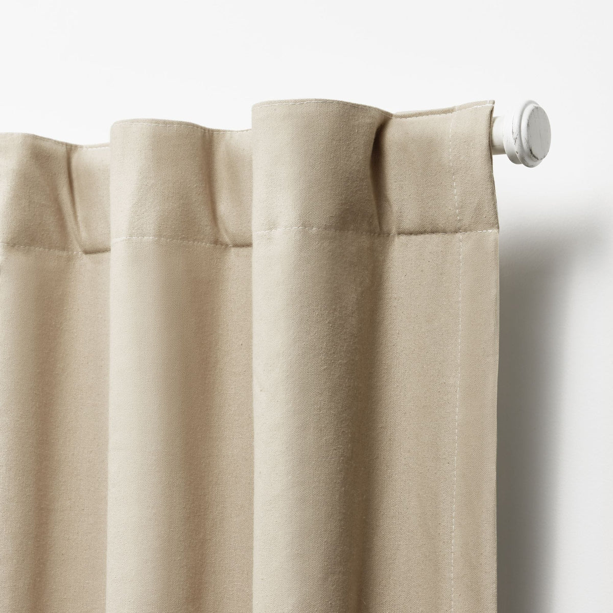 Blackout Single Curtain Panel, Back Tab and Rod Pocket Window Curtain