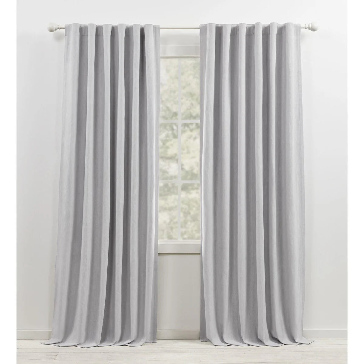 Blackout Curtain Single Panel, Back Tab and Rod Pocket Window Curtain