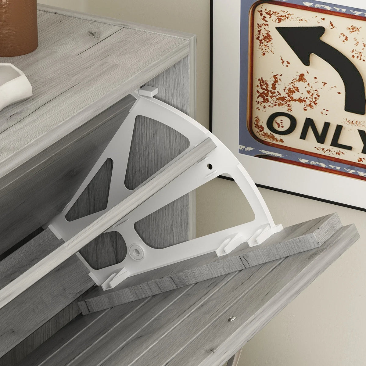 Modern Shoe Storage Cabinet for Entryway and Hallway, Space-Saving Shoe Organizer