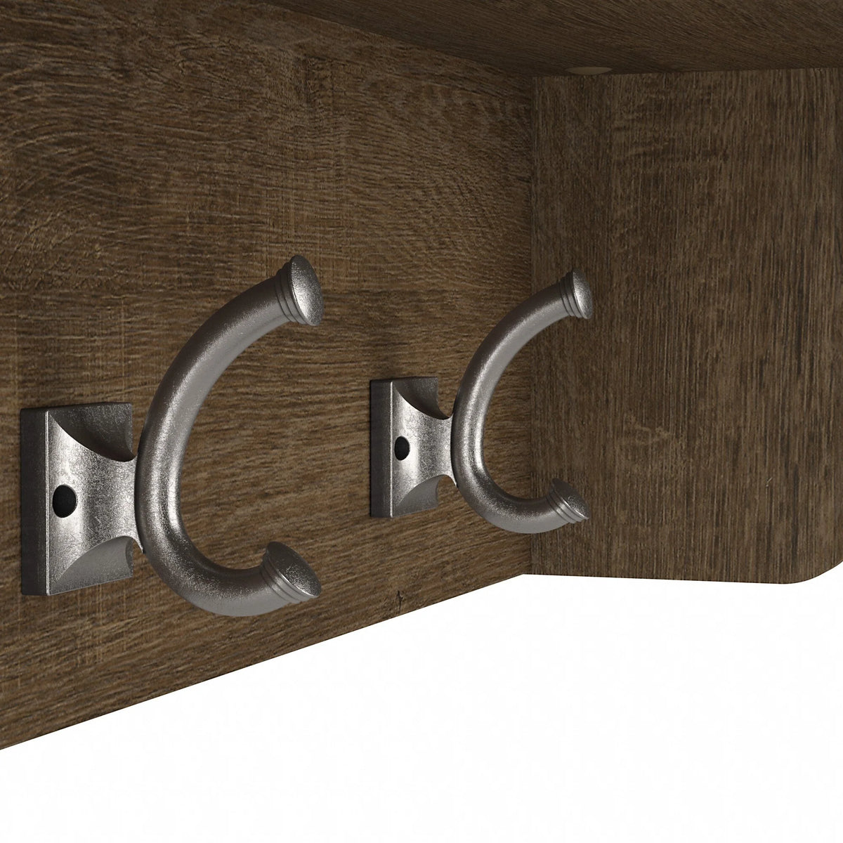 40 Inch Wall Mounted Coat Rack with Shelf, Wooden Entryway Storage and Hanging Organizer