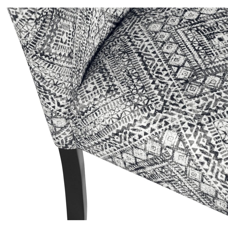Set of 2 Upholstered Medallion Dining Chairs, Comfortable Parsons Style Chairs for Kitchen and Dining Room