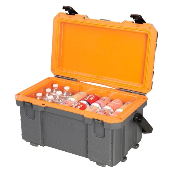 27Qt Cold Box �� High-Impact Resin Cooler with Carry Handle
