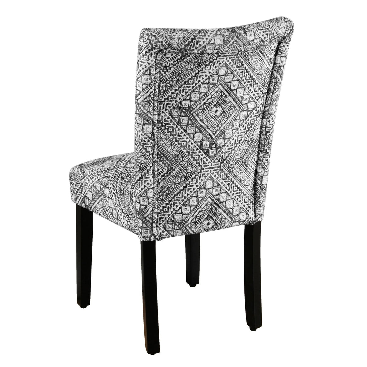 Set of 2 Upholstered Medallion Dining Chairs, Comfortable Parsons Style Chairs for Kitchen and Dining Room