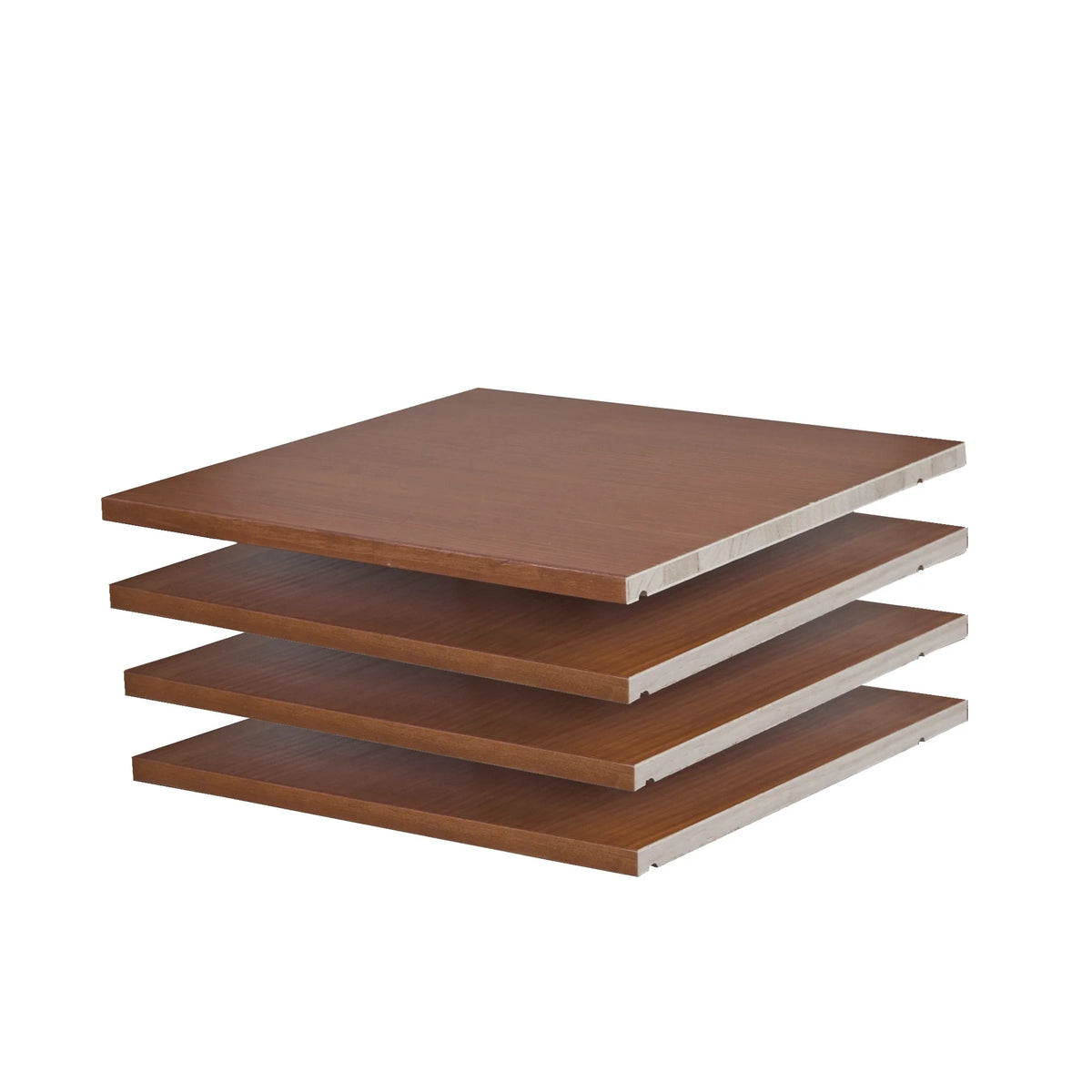 Set of 4 Small Solid Wood Shelves for Wardrobe and Armoire Storage