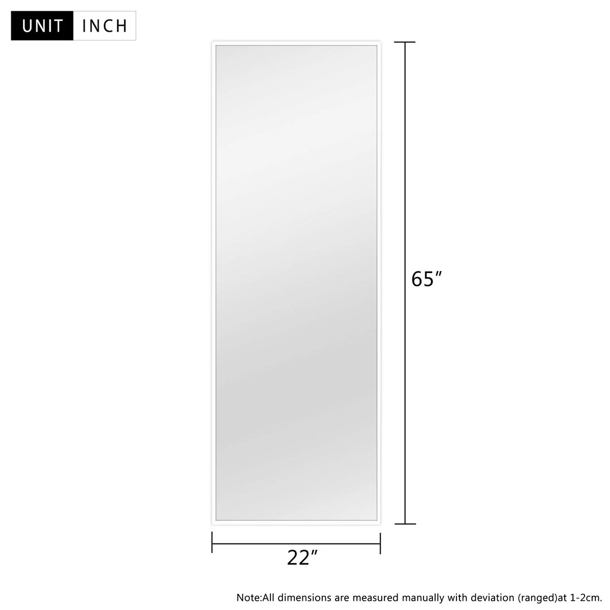 Large Full Length Wall Mounted Mirror, Full Body Dressing Mirror for Bedroom, Entryway and Home Decor