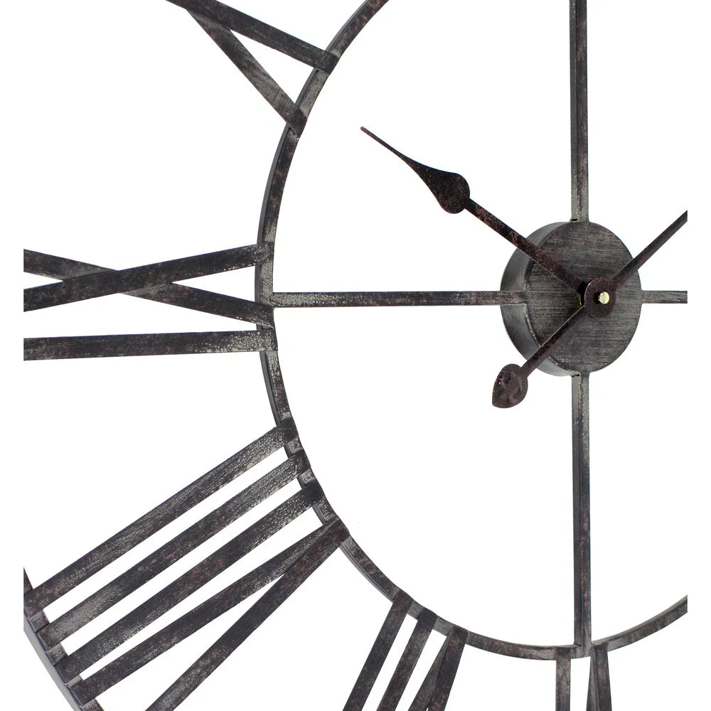 Modern Round Metal Wall Clock, Decorative Circular Hanging Clock for Living Room, Bedroom and Office