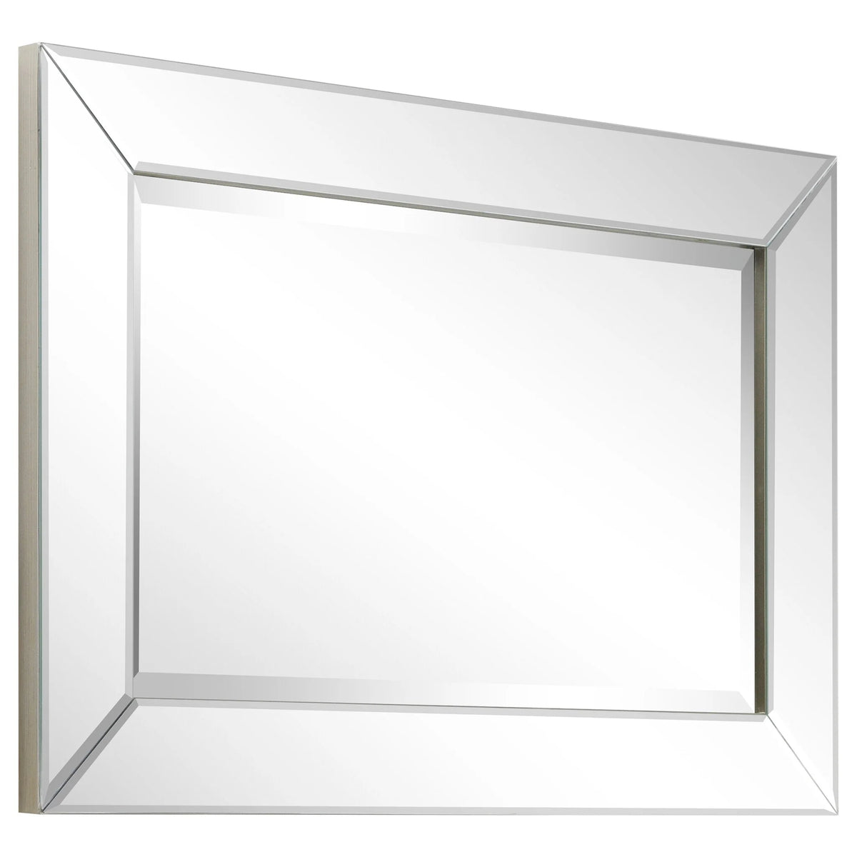 Beveled Rectangular Clear HD Wall Mirror, Bathroom Vanity and Bedroom Mirror, 3 Sizes