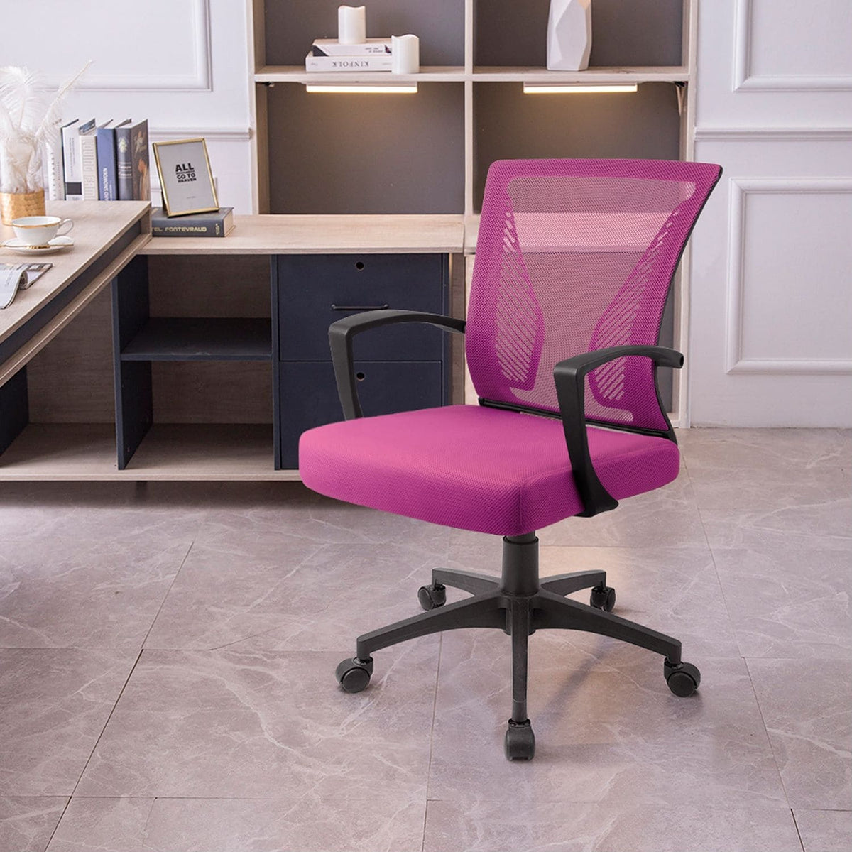 Ergonomic Mesh Office Chair with Lumbar Support, Breathable Computer Desk Chair