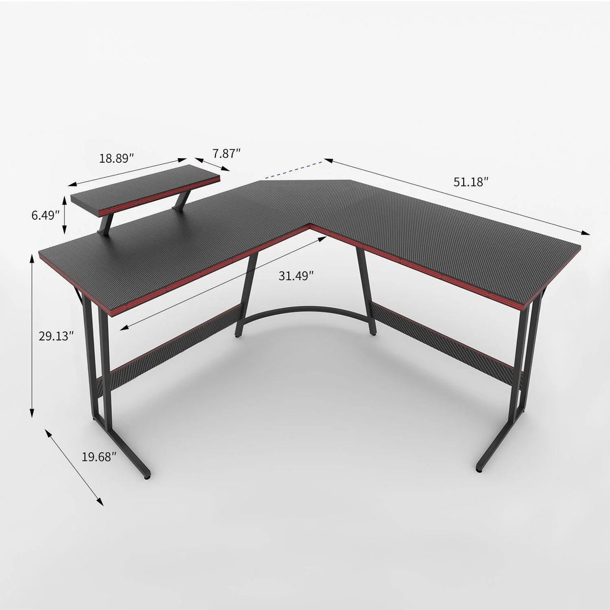 L-Shaped Gaming Desk, Computer Corner Desk and Office Writing Desk for Home