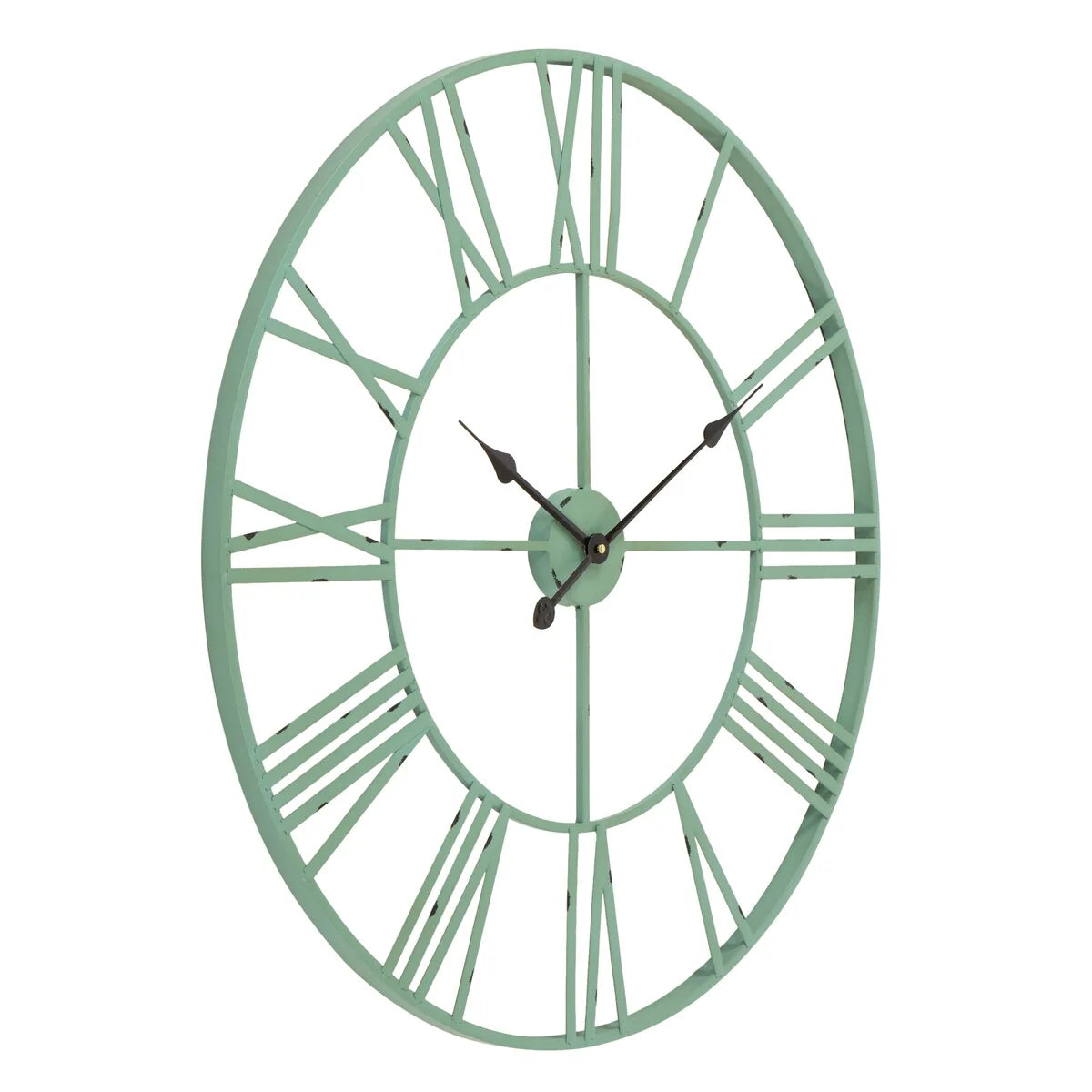 Modern Round Metal Wall Clock, Decorative Circular Hanging Clock for Living Room, Bedroom and Office