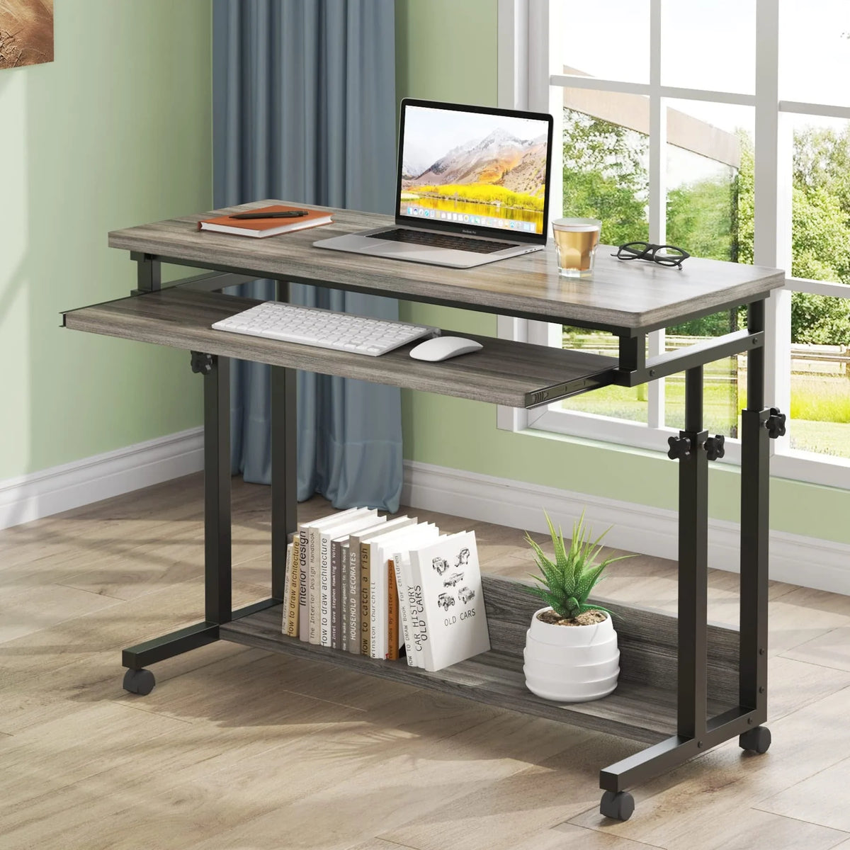 Height Adjustable Laptop Desk, Portable Sofa and Bed Table for Work and Study