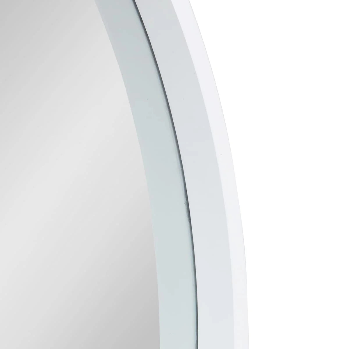 Round Wood Accent Wall Mirror, Modern Decorative Wooden Frame Mirror for Living Room, Bedroom and Entryway