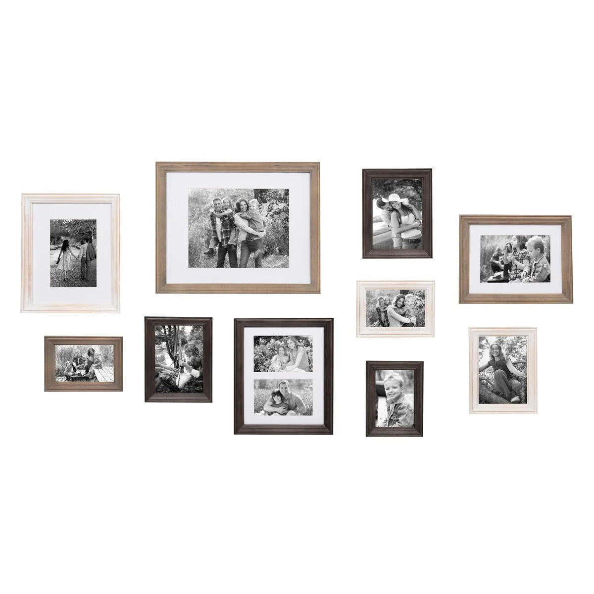 10-Piece Wood Gallery Wall Picture Frame Set, Decorative Photo Display Frames for Living Room, Bedroom and Home Decor