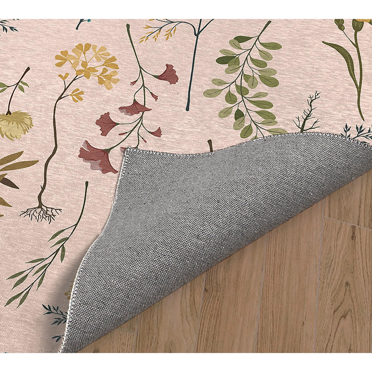 Fall Botanical Floral Kitchen Mat, Decorative Anti Fatigue Non Slip Floor Rug for Kitchen and Home Decor